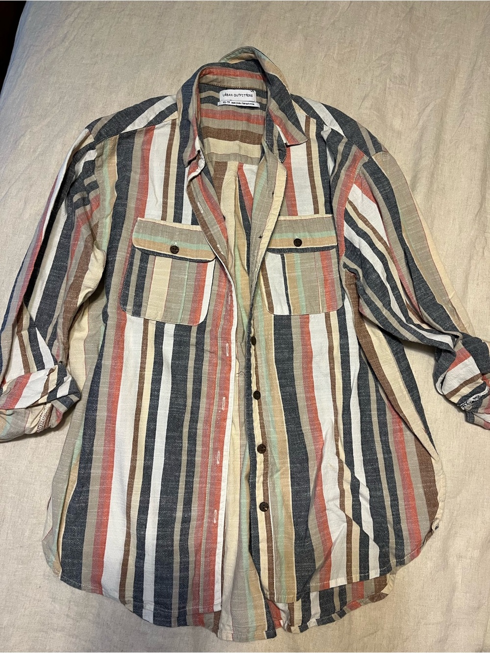 Urban Outfitters Multicolor Striped Button-Down Shirt